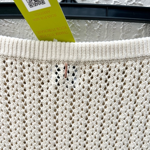 MISA matching set: crochet cream bra top and midi skirt XS - Picture 3 of 8